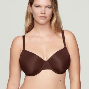 NEW CUUP The Demi Spacer Bra Nude Espresso Sheer Lightweight Breathable Foam Air
